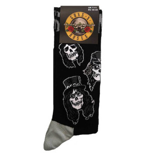 Guns N' Roses - Skulls Band Monochrome Official Unisex Ankle Socks  ( UK Size 7 - 11) ***READY TO SHIP from Hong Kong***